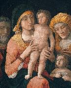Andrea Mantegna The Madonna and Child with Saints Joseph, Elizabeth, and John the Baptist, distemper oil painting on canvas